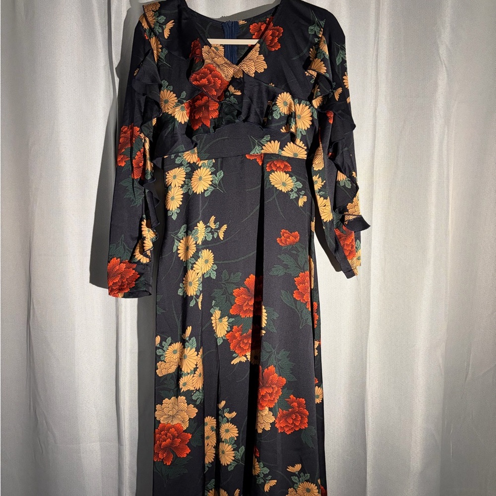 ASOS Floral Black Maxi Dress